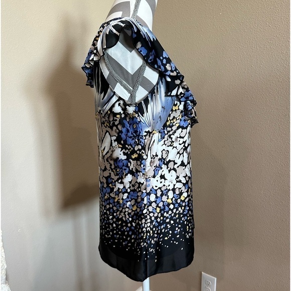 JADE Satin Printed Blouse, Size S - Picture 2 of 5